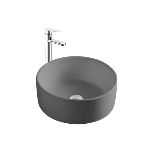 Раковина для установки на столешницу Aquatek матовый серый AQ5118-MG 40х40х16,5 см