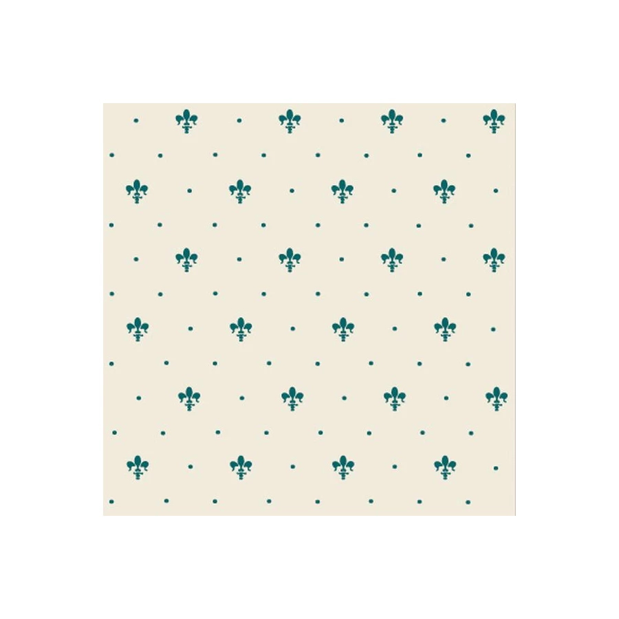 Плитка настенная Petracer's Grand Elegance Giglio Verde su Panna матовая белая GL09-08 20x20 см