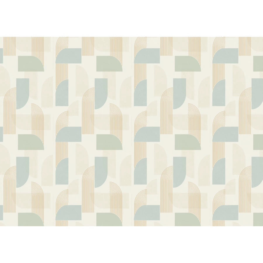 Обои винил на флизелине Grandeco Maison Зеленый Голубой Коричневый MN 3309 10,05х0,53 м