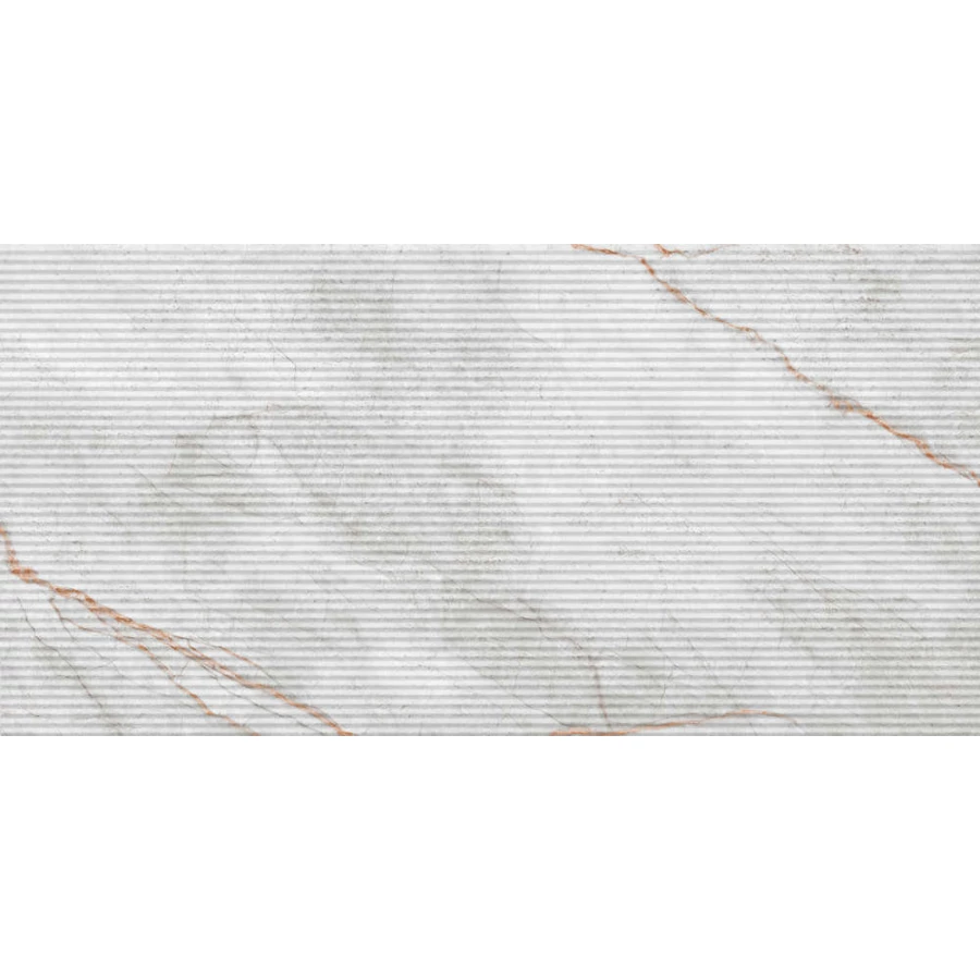 Плитка настенная Eurotile Ceramica Rosa Beige Line глянцевая серая 60х30 см