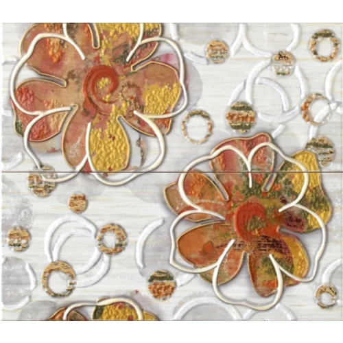 Панно Latina Ceramica Nubia Conjunto Biga Ocre комплект из 2 плиток 50x60 см