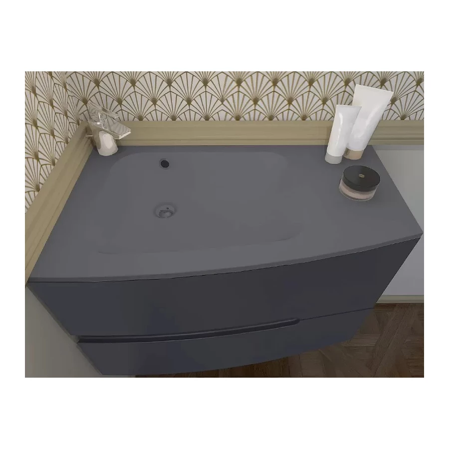 Стеклянная раковина Jacob Delafon Nona матовый серый 1 раковина EB1884RU-DE4 80 см