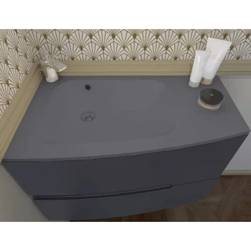 Стеклянная раковина Jacob Delafon Nona матовый серый 1 раковина EB1884RU-DE4 80 см