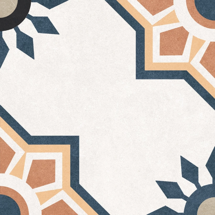 Керамогранит Motto Levels White Decor 1019 матовый белый N100084 20x20 см