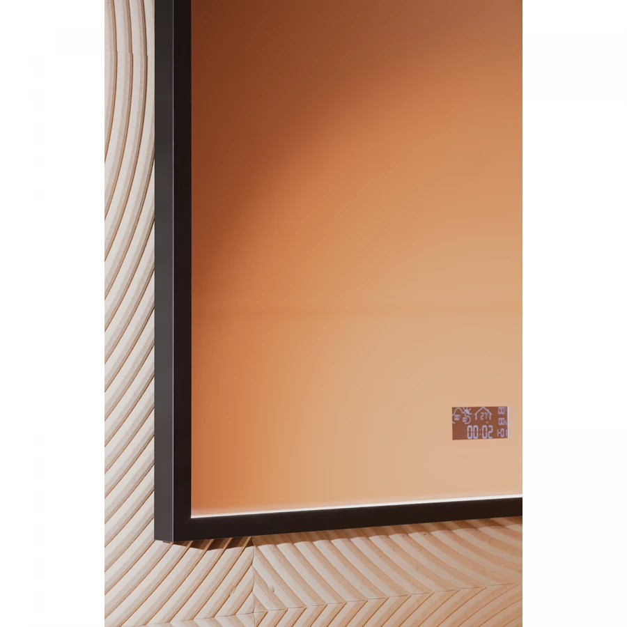 Зеркало Azario Эдисон Мeteo с подсветкой бесконтактный сенсор с функцией диммера погодный модуль LED-00002764 80х60 см