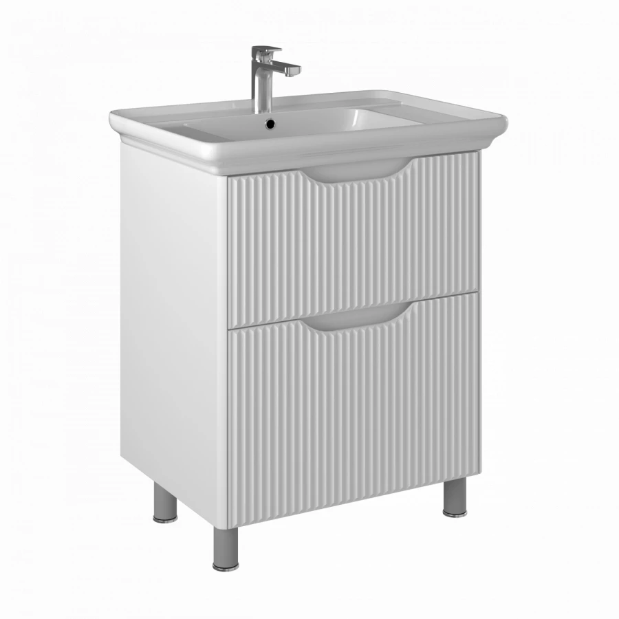 Тумба Монблан Т8-75 напольная глянцевая белая 75 см