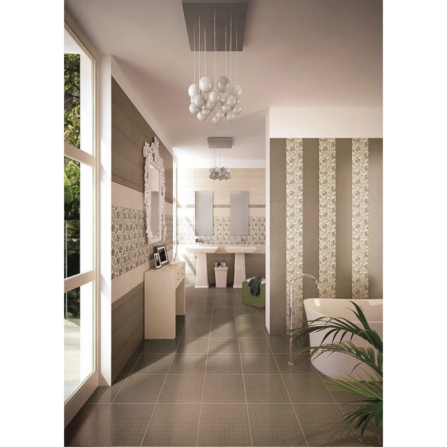 Декор Lasselsberger Ceramics Белла серый 1641-0074 39,8х19,8 см