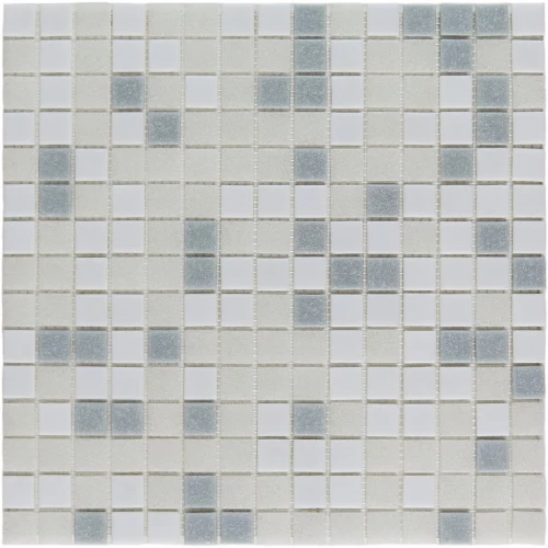 Мозаика Bonaparte Стеклянная мозаика Aqua 400 20х20 на бумаге полуглянцевая серая 32,7х32,7 см