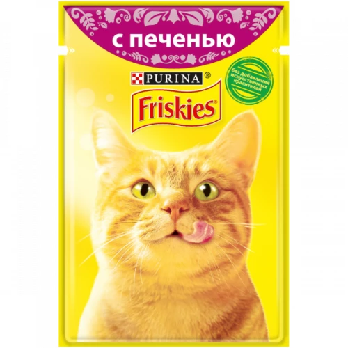 Влажный корм для кошек Friskies с печенью в подливе 85 г