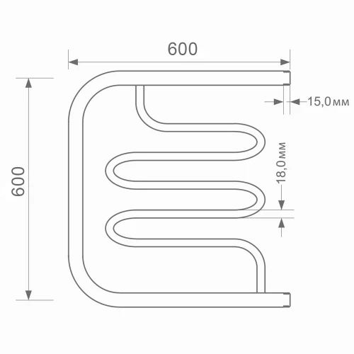 Полотенцесушитель водяной Mixline Simple PM2 ML-556331 60х60 см