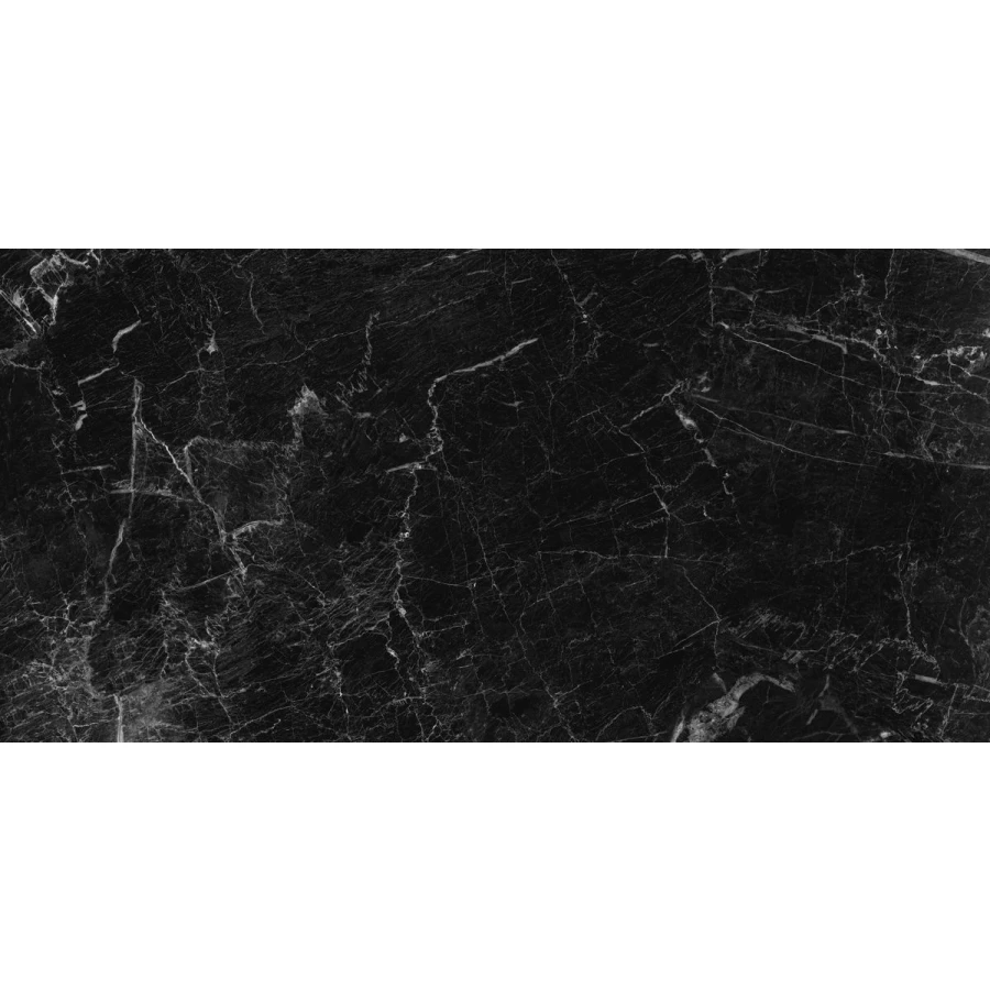 Керамогранит Neodom Marble Nero Creta Polished глянцевый черный CV20202 120x60 см