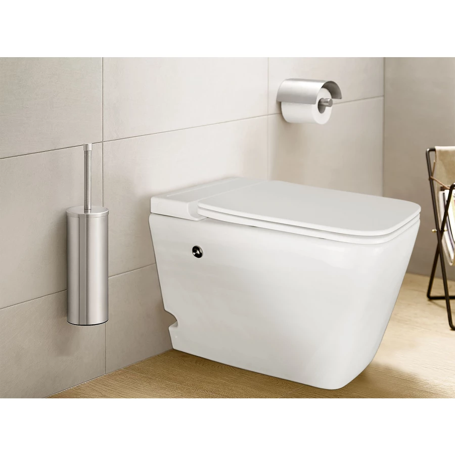 Унитаз импульсный Azario напольный квадратный быстросъемное сиденье микролифт монтажная рама в комплекте AZ-102C 36х59х44 см