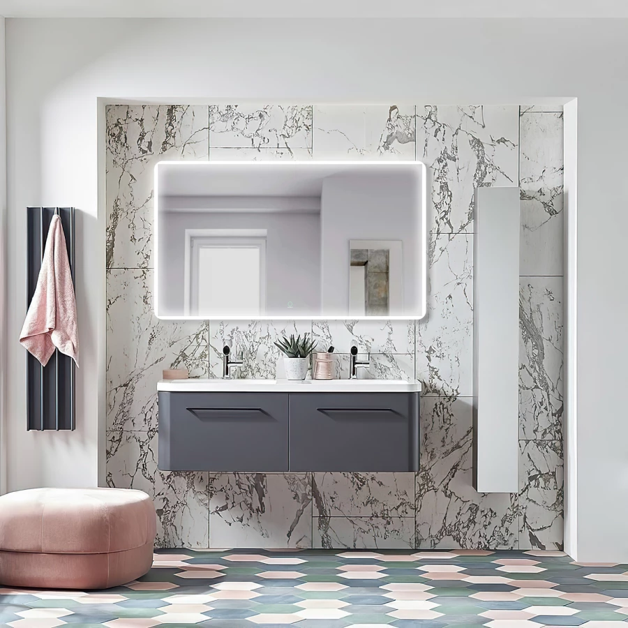 Зеркало Azario подсветка сенсорный выключатель с функцией диммера AZ-Z-063CS 120х70 см