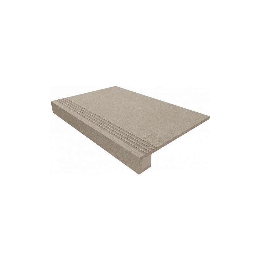 Комплект Estima Luna Ступень LN01 33x120 неполированная прямоугольная бортик с насечками Подступенок 14,5x120 36833