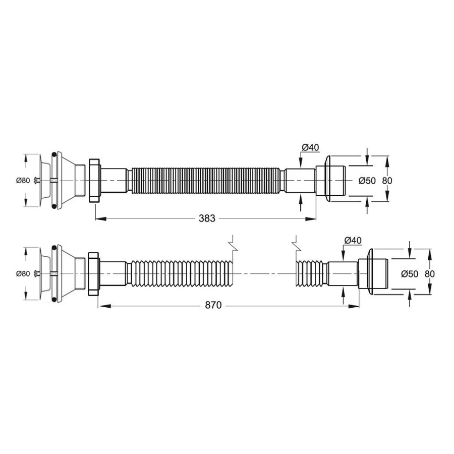 Сифон Bonomini для одинарной мойки MAGIKONE 9544PP64B0WZ