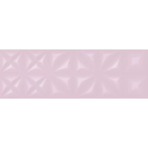 Плитка настенная Cersanit Lila LLU072D рельеф розовый 25x75
