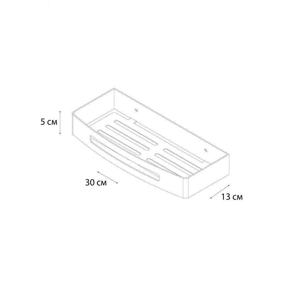 Полка Fixsen Hotel прямоугольная одноэтажная графит FX-31003Q