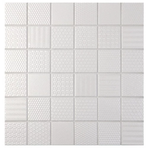 Мозаика Bonaparte Керамогранитная мозаика Nevada 48х48 глянцевая белая 30,6х30,6 см