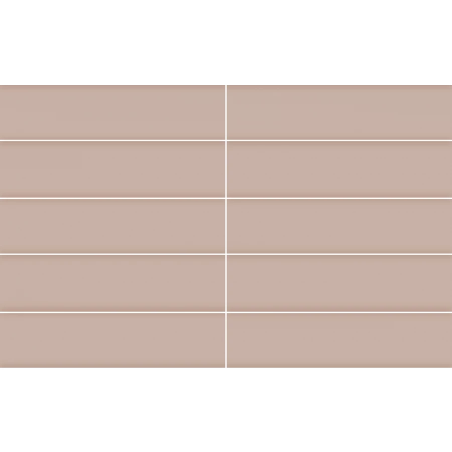 Плитка настенная Creto Aquarelle Flush матовая розовая 1,008 м2 12-01-4-29-10-41-2562 24х5,8 см