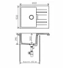 Кухонная мойка Tolero TL-650 TL-650 №923 белый 65х50 см
