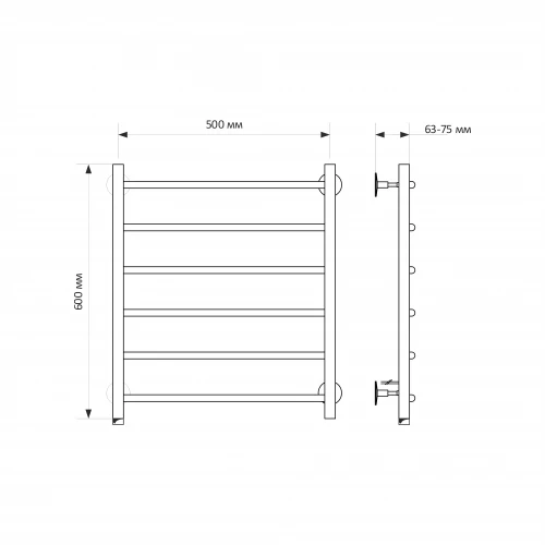 Полотенцесушитель электрический Mixline Vega ML-556366 60х50 см