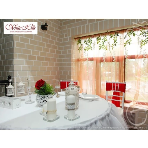 Искусственный камень на фасад White Hills Монте Кьяро 465-10 19x9,5х0,8-1,0 см