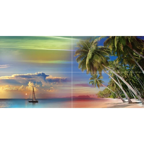 Панно Ceramica Classic Tropical Night P4D290 80х40 см (из 4 плиток)