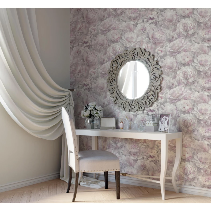 Обои флизелиновые Palitra Home HomeColor Pions голубые HC71996-65 1,06х10,05 м