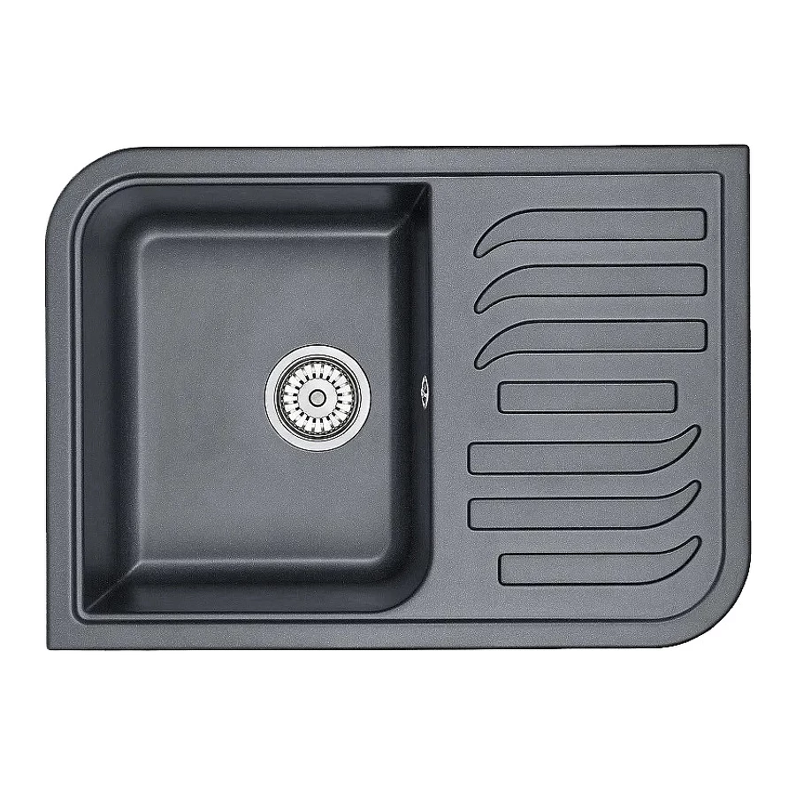 Кухонная мойка Granula 7001, ШВАРЦ 69,5х49,5 см