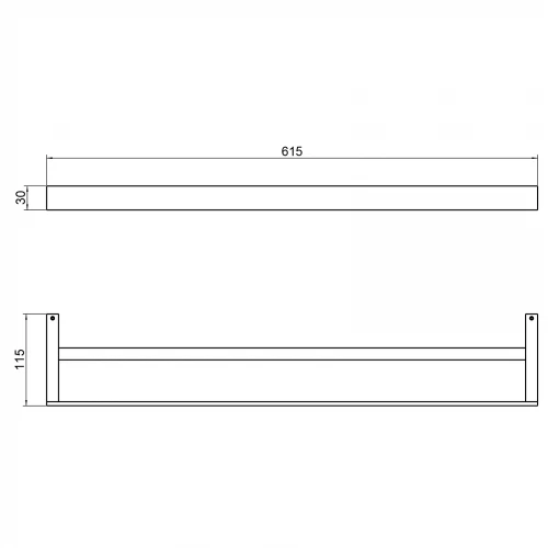 Держатель Timo Petruma для полотенец двойной черное золото 15256/18
