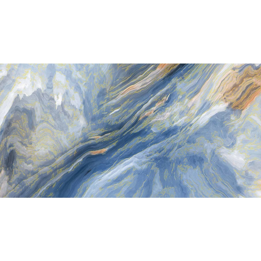 Плитка керамогранитная Azario Carlin Aqua Gold Carving H18004001G 120х60 см