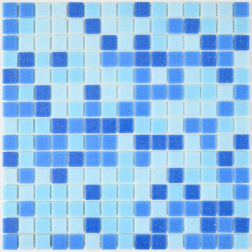 Мозаика Bonaparte Стеклянная мозаика Aqua 100 20х20 на бумаге полуглянцевая голубая 32,7х32,7 см