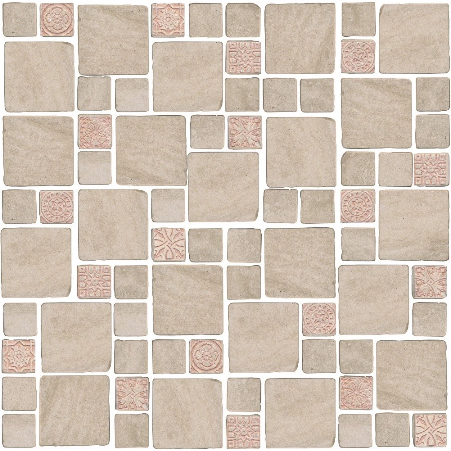 Керамогранит Kerama Marazzi Риальто Антика 4 Декор мозаичный матовый бежевый MBD008 30х30 см