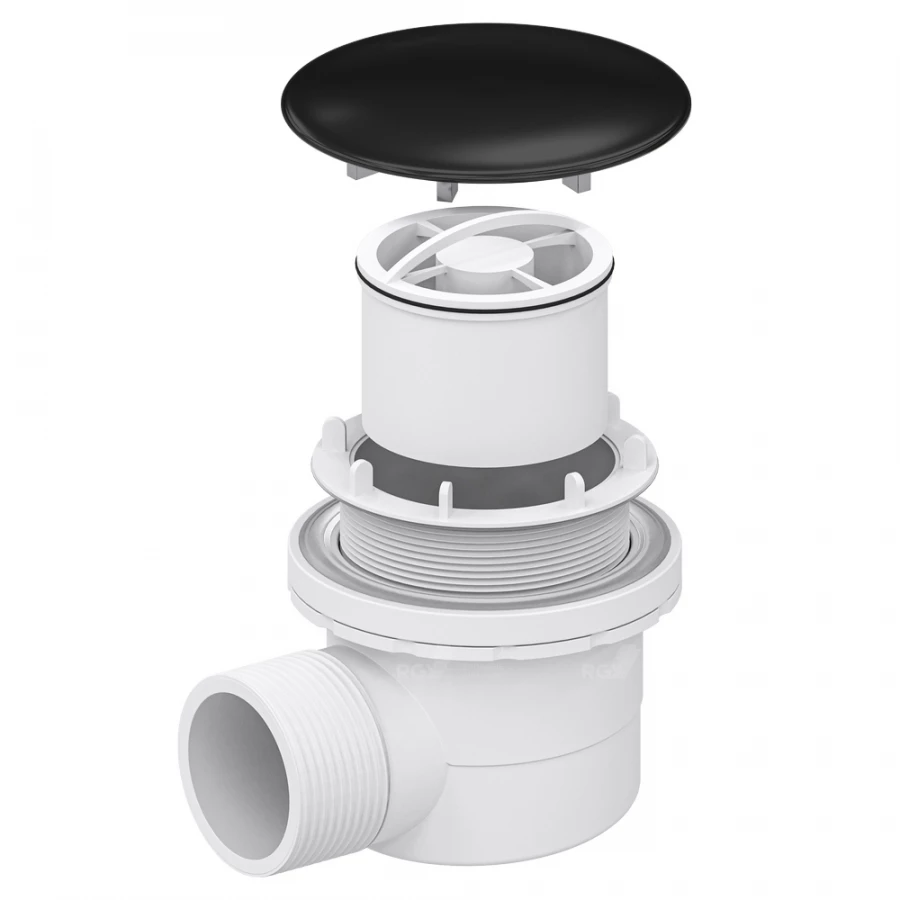 Сифон для душевых поддонов RGW Velplex QYD-06 Черный 18241106-04