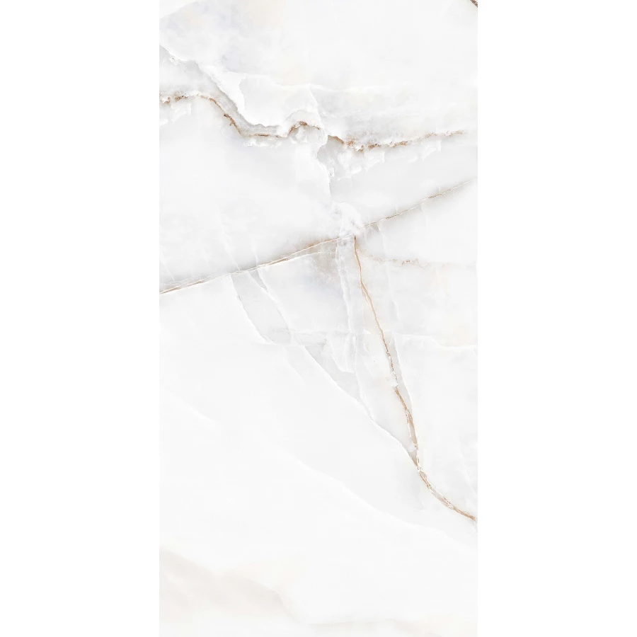 Керамогранит lamore Ceramic Gloss 60х120 Onyx Bianco глянцевый белый 60/120-045 120х60 см