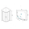Душевой уголок RGW PA-51B Прозрачное 02085199-14 900x900 мм