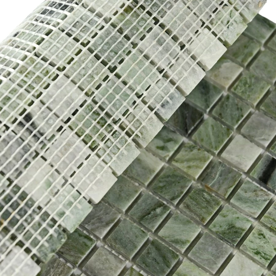 Мозаика Bonaparte Каменная мозаика Monaco-15 slim Pol 15х15 зеленая 30,5х30,5 см