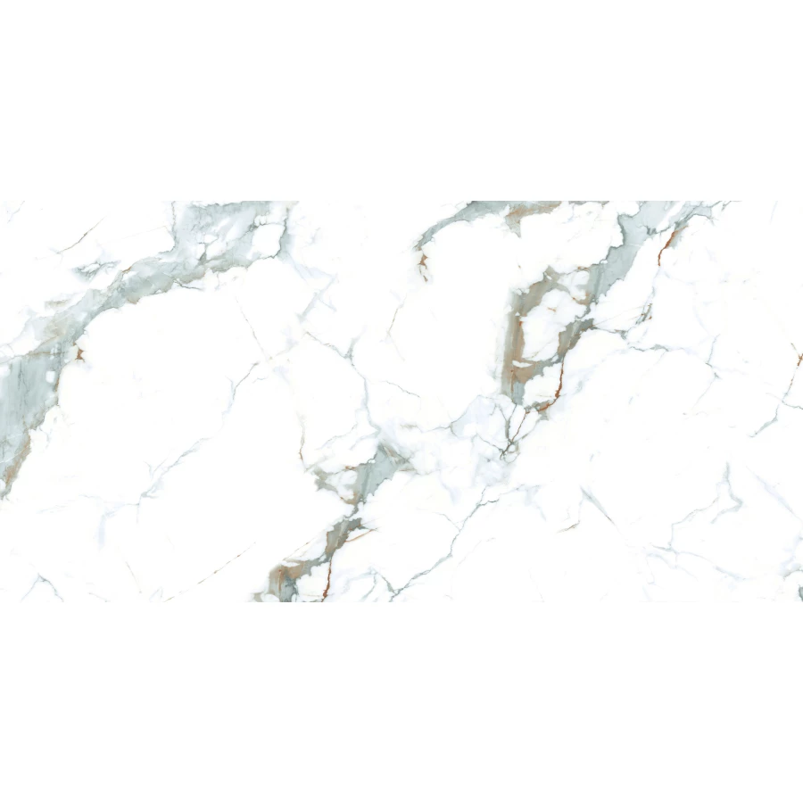 Керамогранит lamore Ceramic Gloss 60х120 Geo Bianco глянцевый бело-серый 60/120-026 120х60 см