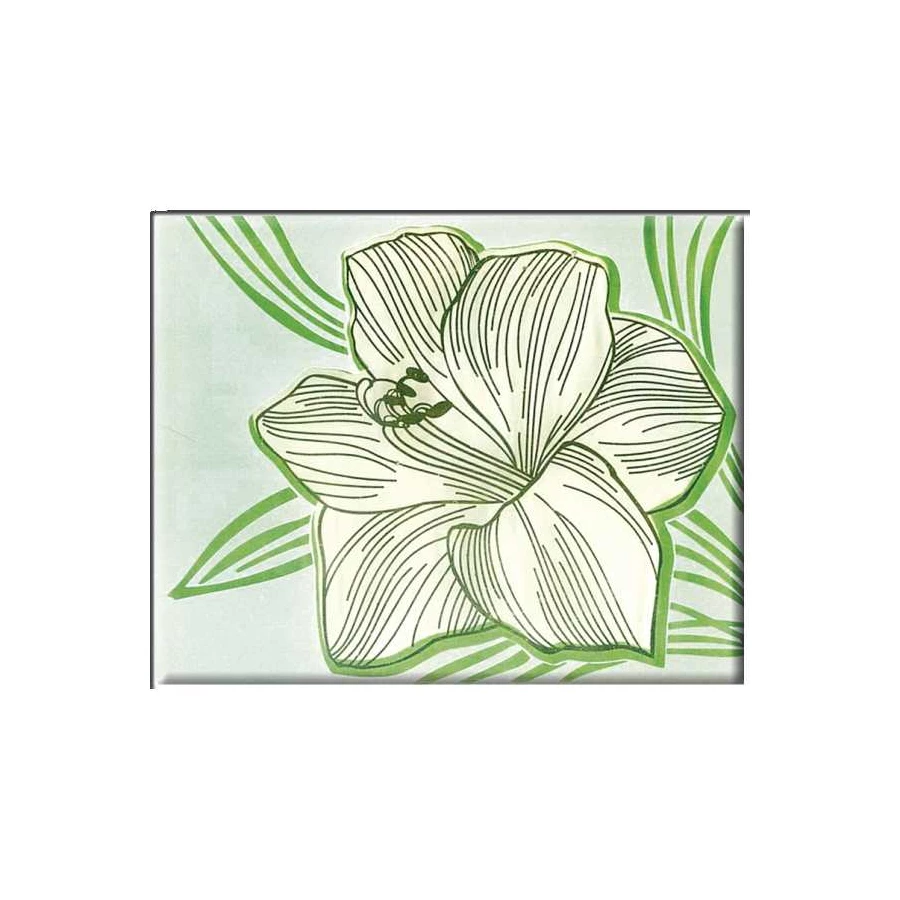 Вставка Нефрит-Керамика Лилия зеленая 10х8 см
