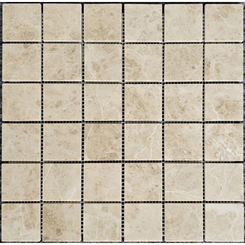 Мозаика Pixel mosaic Мрамор Cappucino чип 48х48 мм сетка Полированная PIX 326 30,5х30,5 см