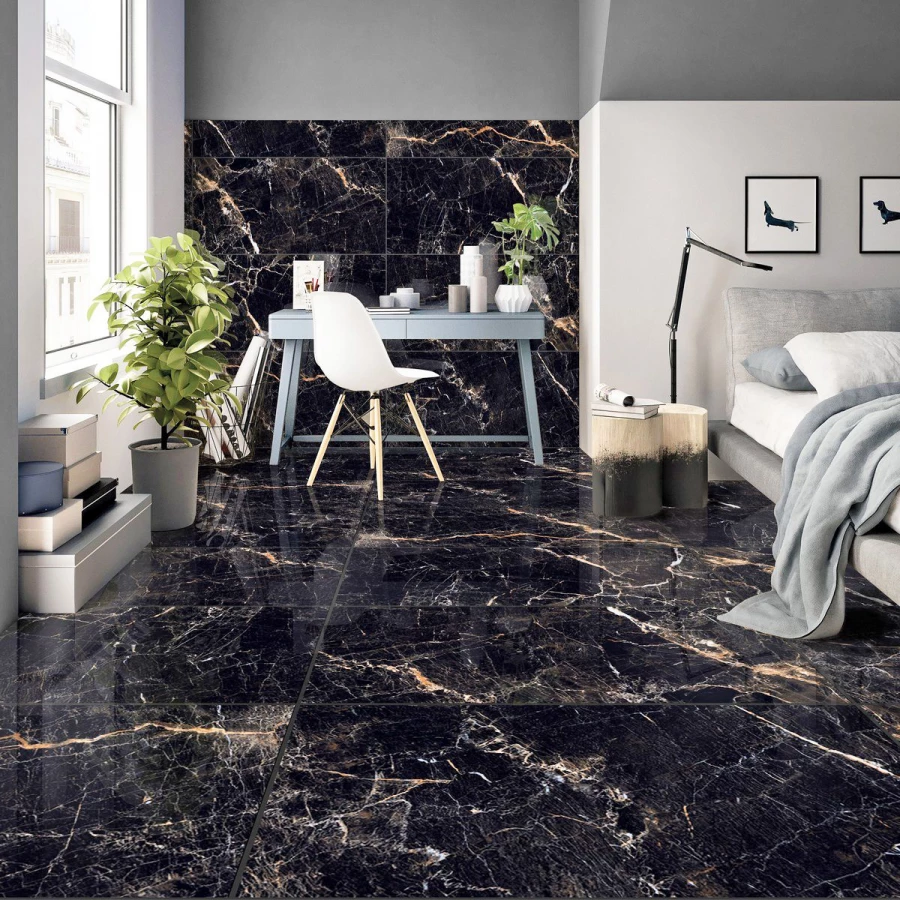 Керамогранит Neodom Marble Cosmic Brown Polished глянцевый черный N12026 120x60 см