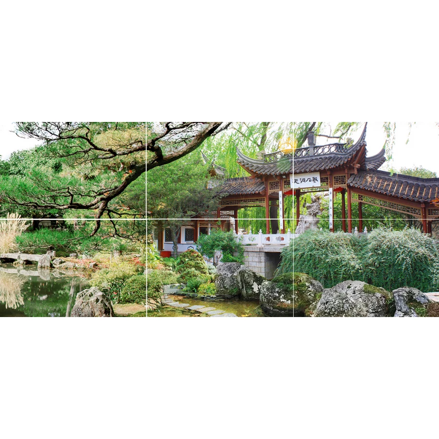 Панно из 6-ти плиток Муза-Керамика Pekin P6D237 90х40 см