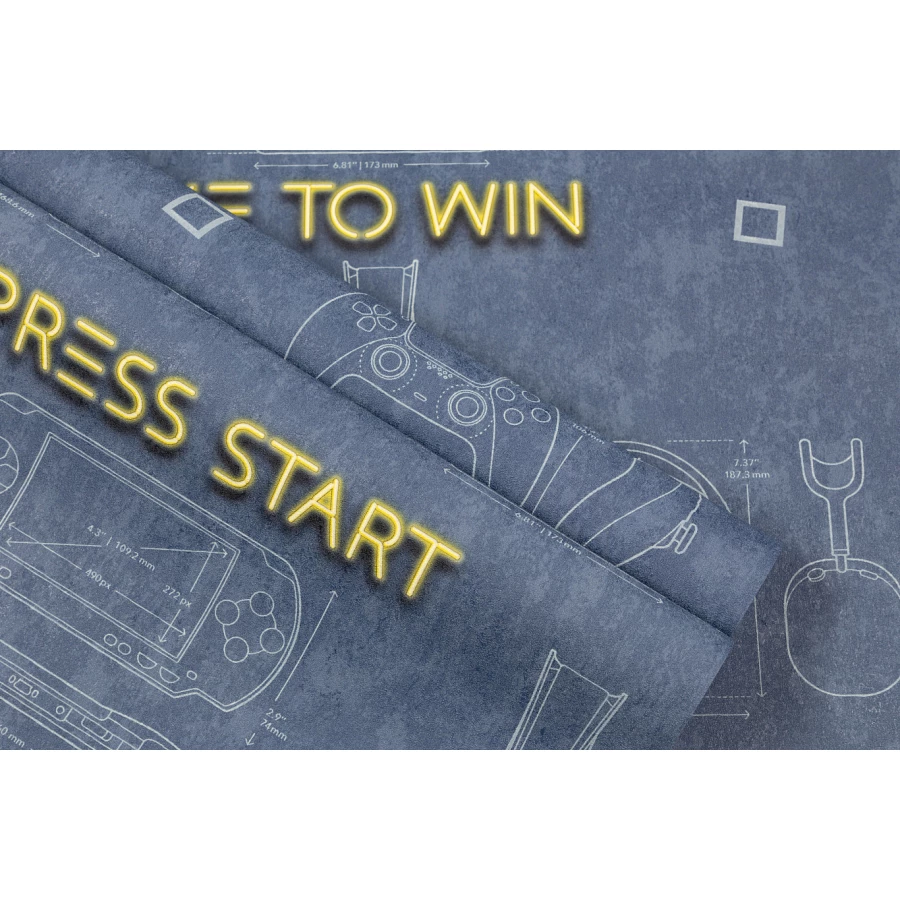 Обои флизелиновые Palitra Home Gamepad HomeColor синие HC72157-66 1,06х10,05 м