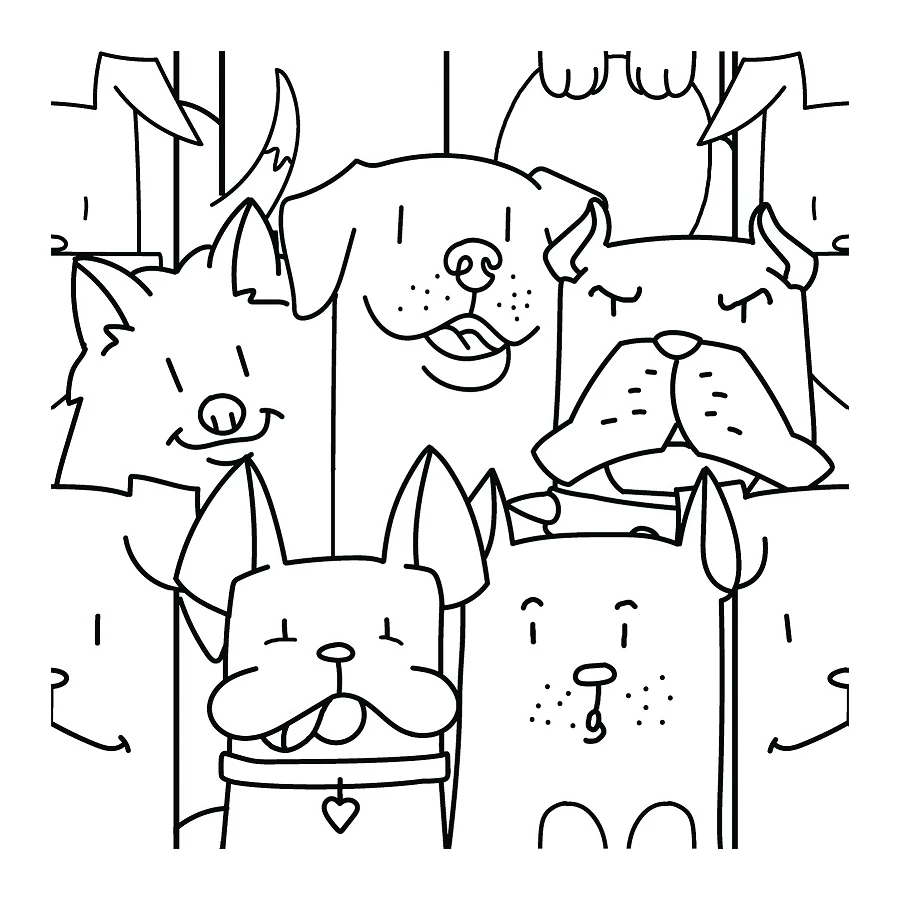 Керамогранит Codicer Oh My Dog White 25x25 см