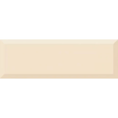 Плитка настенная Absolut Keramika Monocolor Crema Biselado Brillo глянцевая бежевая CVA040 30х10 см