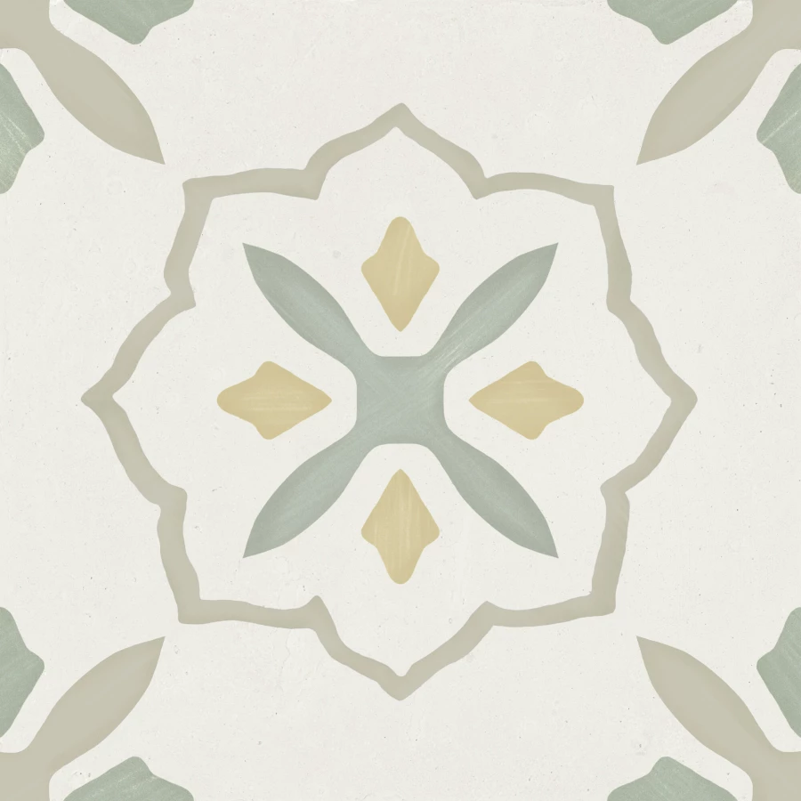 Керамогранит Harmony Peronda Llevant Taupe Cross LT матовый бело-зеленый 3386040463 22,3х22,3 см