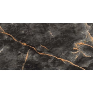 Керамогранит Gravita Volcanic Nero Shiny Sugar матовый черный 120х60 см