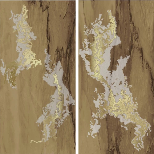 Декор Ceramiche Brennero Venus Decor Solitaire Gold Visone Lapp Rett комп 2 шт sogv30 60х30 см