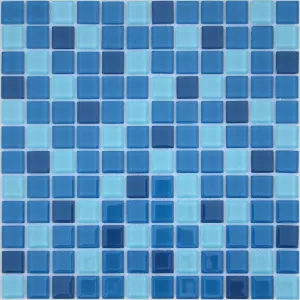 Стеклянная мозаика Caramelle Mosaic Crocus голубой 29,8x29,8 см