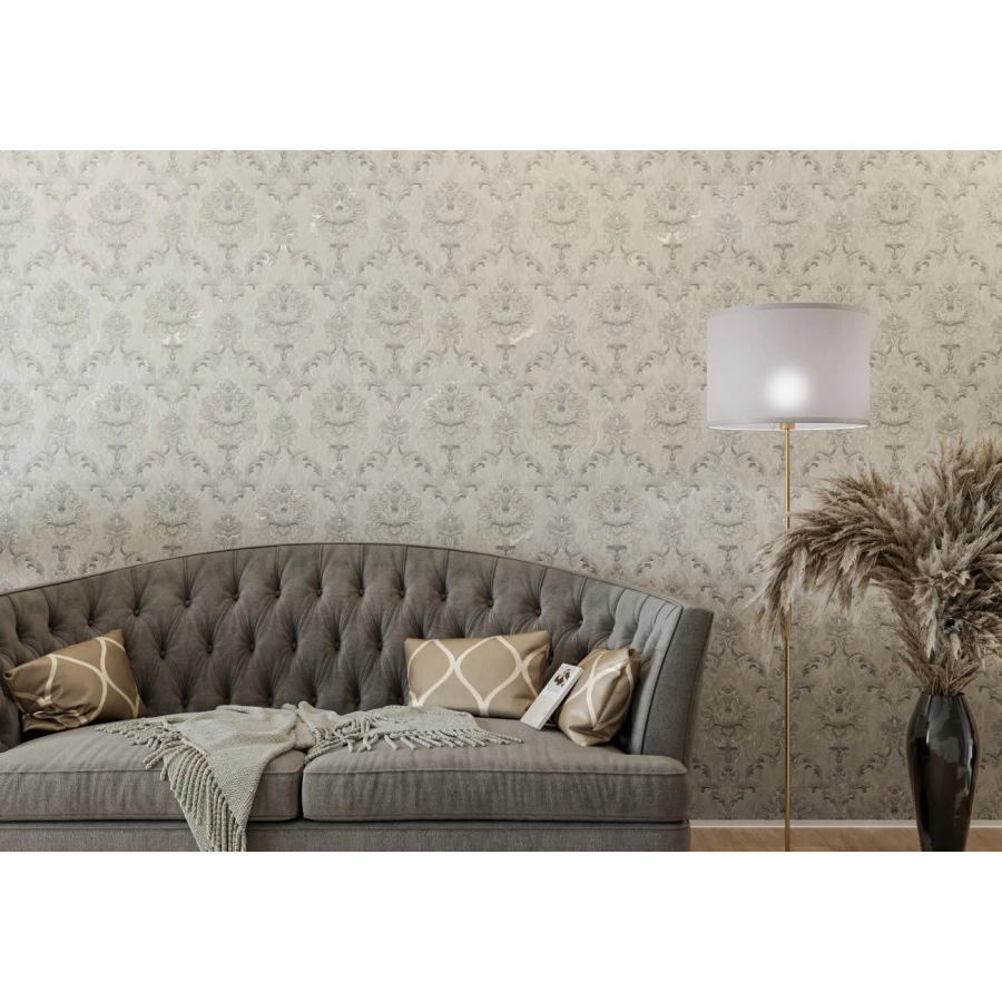 Обои флизелиновые Palitra Life Bergamo Палитра бежевые PL72287-45 1,06х10,05 м